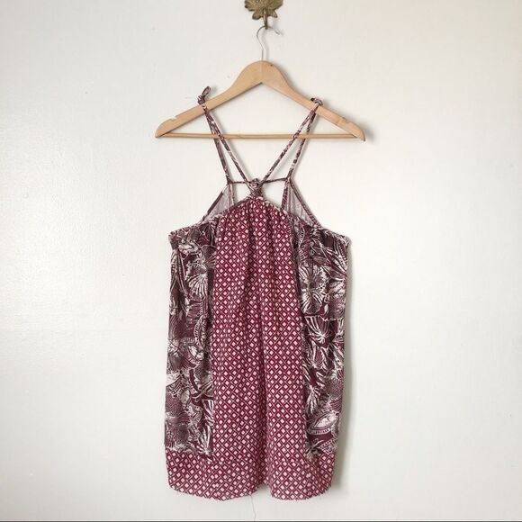 Urban Outfitters Floral Halter knit tank top Large - Picture 1 of 3